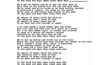 The Good Old Days en Lyrics [Roger Miller]