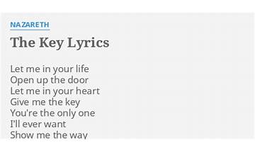 The Key en Lyrics [Crissi Cochrane]
