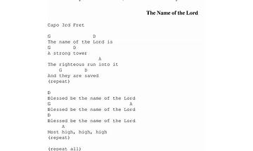 The Name of the Lord en Lyrics [Mylon LeFevre]