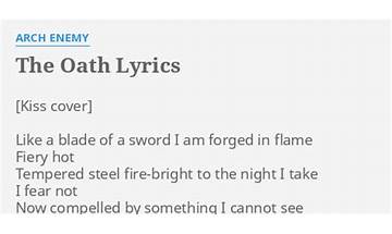 The Oath en Lyrics [Eye of The Enemy]