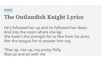 The Outlandish Knight en Lyrics [Shirley Collins]