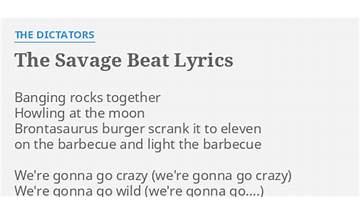The Savage Beat en Lyrics [The Dictators]