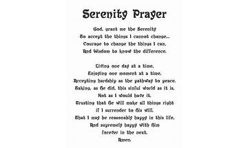The Serenity Prayer en Lyrics [Bill Anderson]