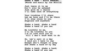 The Shake of Big Hands en Lyrics [Poi Dog Pondering]