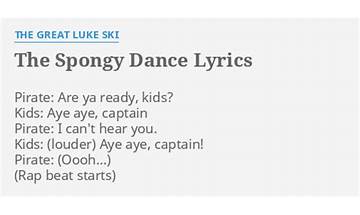 The Spongy Dance en Lyrics [The great Luke Ski]