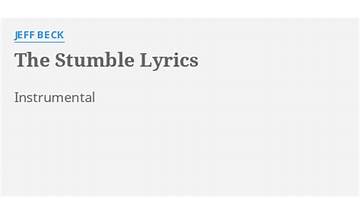 The Stumble en Lyrics [Babyland]