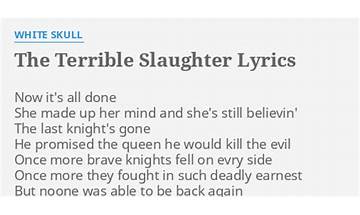 The Terrible Slaughter en Lyrics [White Skull]