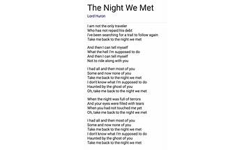 The Time: Night en Lyrics [El Guapo]
