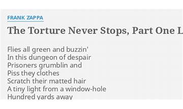 The Torture Never Stops [Hammersmith Odeon] en Lyrics [Frank Zappa]