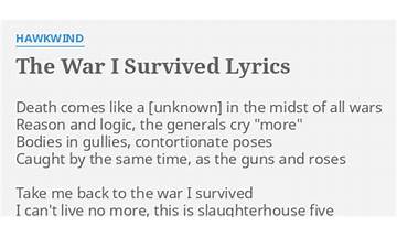 The War I Survived en Lyrics [Hawkwind]