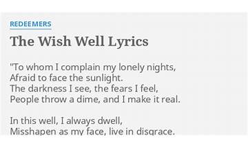 The Wish Well en Lyrics [Redeemers]