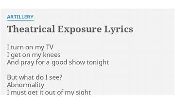 Theatrical Exposure en Lyrics [Artillery]