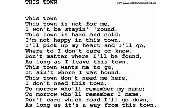 This Town en Lyrics [J.J. Cale]