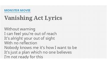 This is My Vanishing Act en Lyrics [Face To Face]