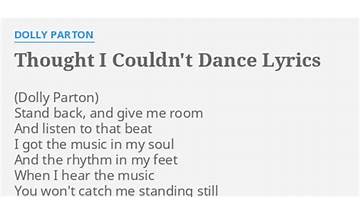 Thought I Couldn\'t Dance en Lyrics [Dolly Parton]