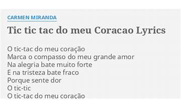 Tic-Tac do Meu Coração pt Lyrics [1E99]