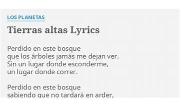 Tierras Altas es Lyrics [Los Planetas]