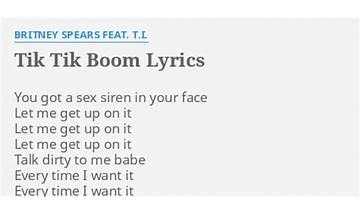 Tik Tik Boom en Lyrics [Onique \"Sparrow\" Williams]