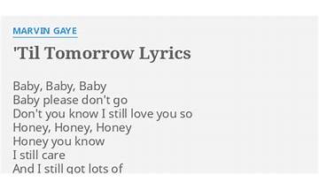 Till Tomorrow en Lyrics [Dougie MacLean]