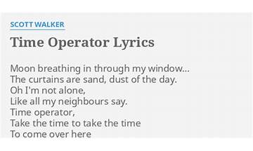 Time Operator en Lyrics [Scott Walker]
