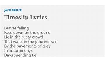 Timeslip en Lyrics [Jack Bruce]