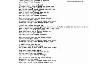 Tina en Lyrics [Spencer Radcliffe]