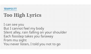 Too High en Lyrics [Dave Matthews]
