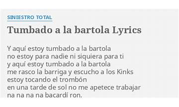 Tumbado a la bartola es Lyrics [Siniestro Total]