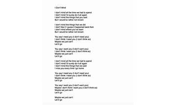 U Don\'t Mind en Lyrics [Kusa]