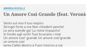 Un Amore it Lyrics [Mita Medici]