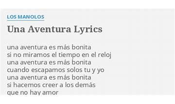 Una Aventura es Lyrics [Daniela Romo]