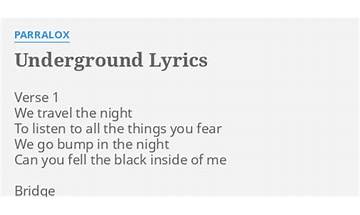 Underground en Lyrics [Parralox]