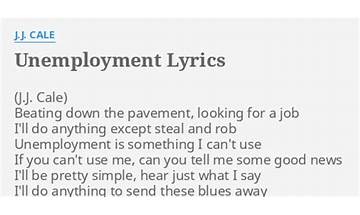 Unemployment Guilt en Lyrics [Rav]