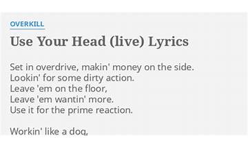 Use Your Head en Lyrics [Overkill]