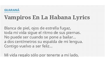 Vampiros En La Habana es Lyrics [Guaraná]