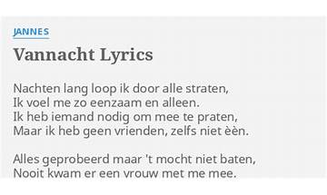 Vannacht nl Lyrics [Roxeanne Hazes]