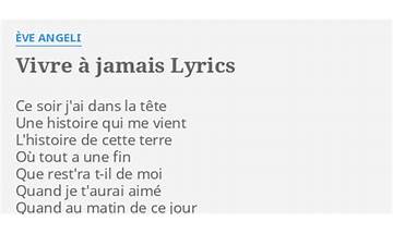 Vivre à jamais fr Lyrics [Ève Angeli]