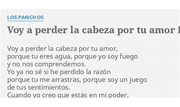 Voy A Peder La Cabeza Por Tu Amor es Lyrics [Julio Iglesias]