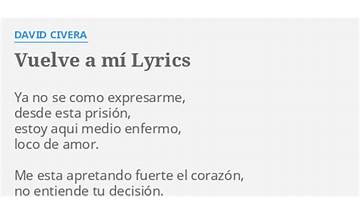 Vuelve A Mí es Lyrics [David Civera]