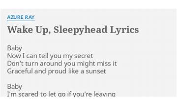 Wake Up, Sleepyhead en Lyrics [Azure Ray]