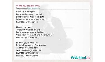 Wake Up In New York en Lyrics [Craig Armstrong]