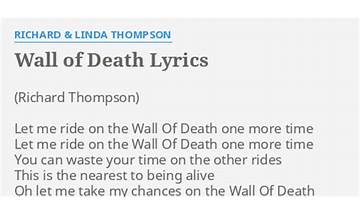 Wall of Death en Lyrics [Country Westerns]
