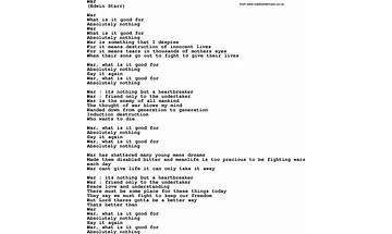 War! en Lyrics [Peeinmysock]