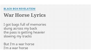 War Horse en Lyrics [Mark Lanegan]