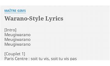 Warano-Style live fr Lyrics [Gims]