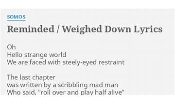 Weighted Down en Lyrics [Jay Farrar]