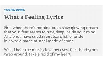 What A Feeling en Lyrics [Young Divas]