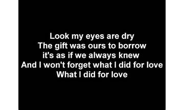 What I Did For Love en Lyrics [David Guetta]