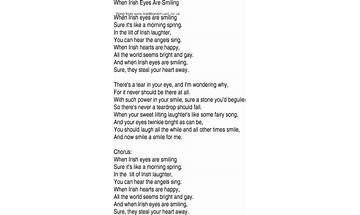 When Irish Eyes Are Smiling en Lyrics [Bing Crosby]