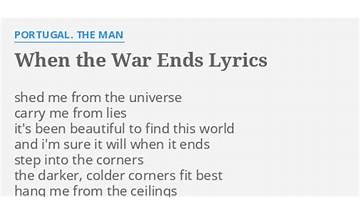 When The War Ends en Lyrics [Portugal. The Man]